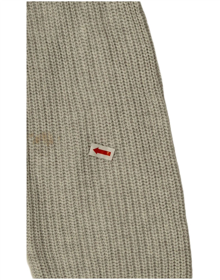 Zara Herren-Pullover mit U-Boot-Ausschnitt, mittelgrau