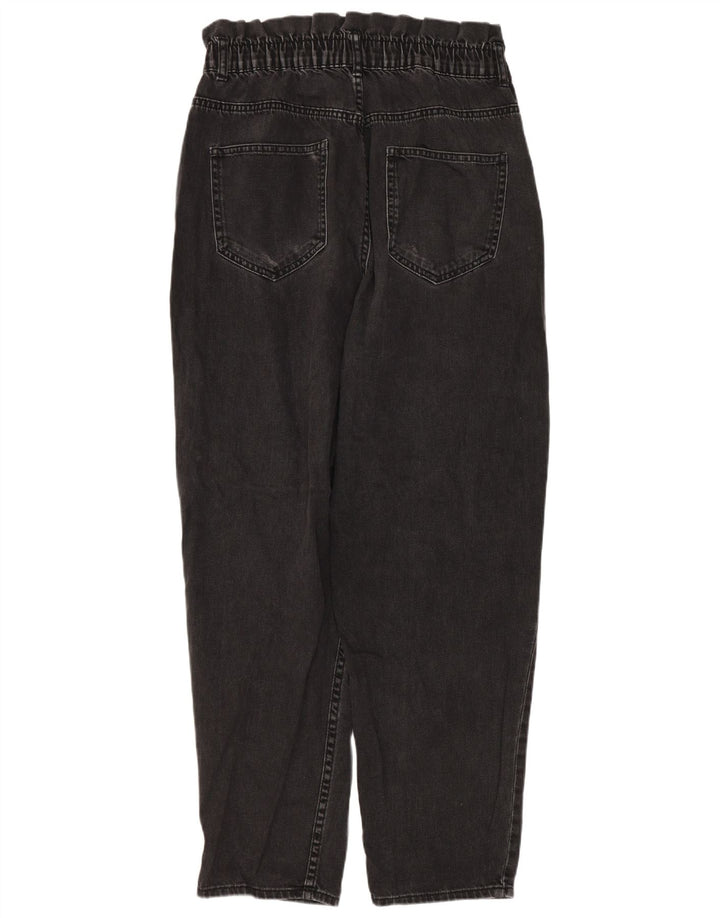 Zara Damen-Jeans mit lockerer Passform und hoher Taille, mittelgroß, W28, L27, Grau