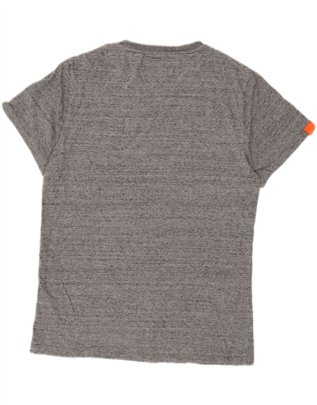 Superdry Herren-T-Shirt-Oberteil, groß, grau gefleckte Baumwolle