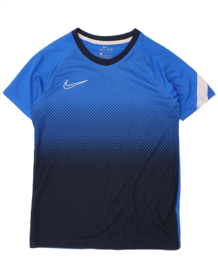 NIKE Dri Fit Grafik-T-Shirt für Jungen, 10–11 Jahre, Mittelblau, Farbblock