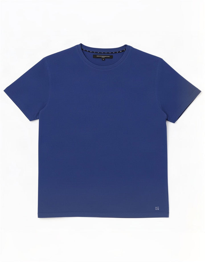 French Connection Herren T-Shirt Top Mittelblaue Baumwolle