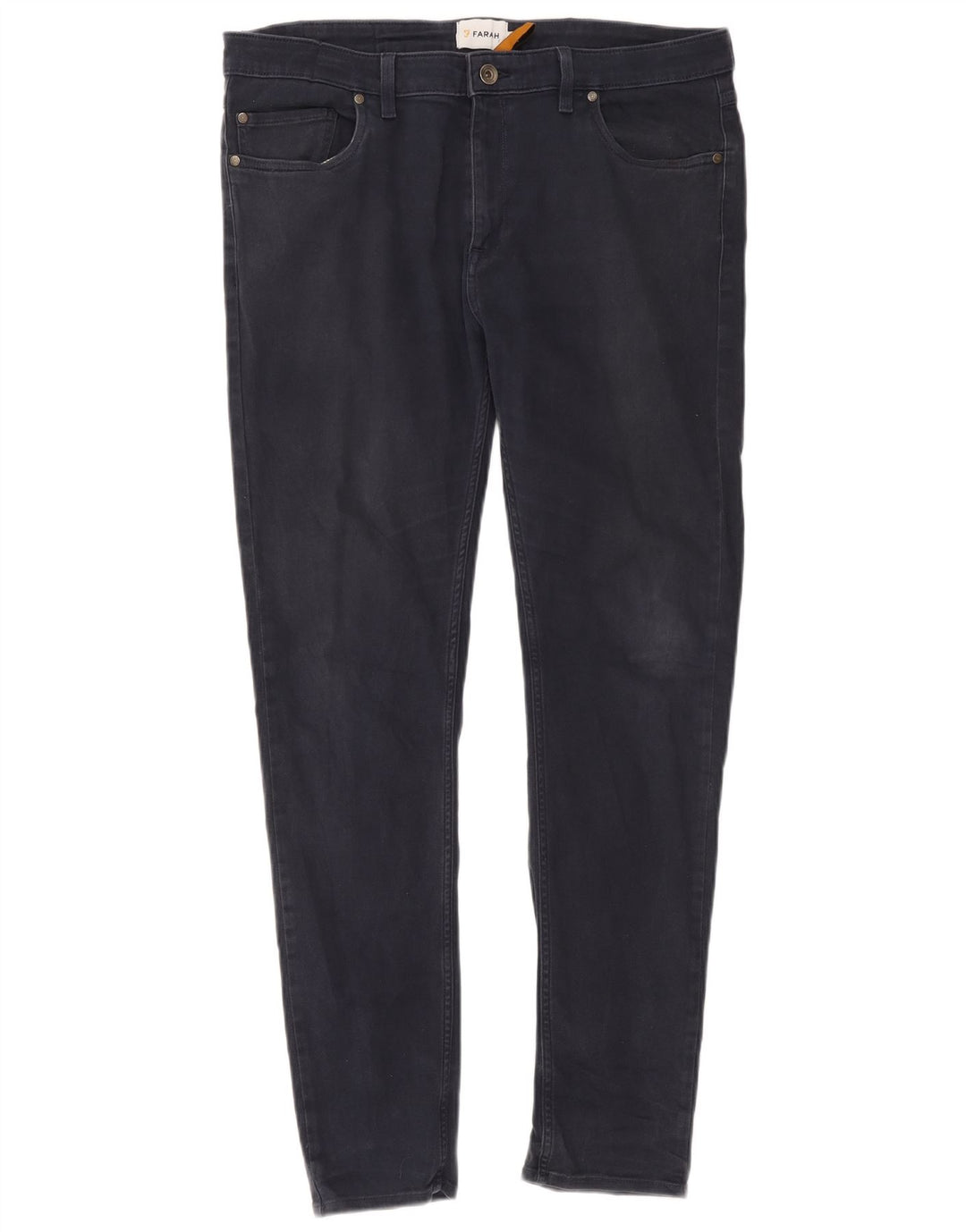 Farah Herren Slim Jeans W36 L32 Marineblaue Baumwolle