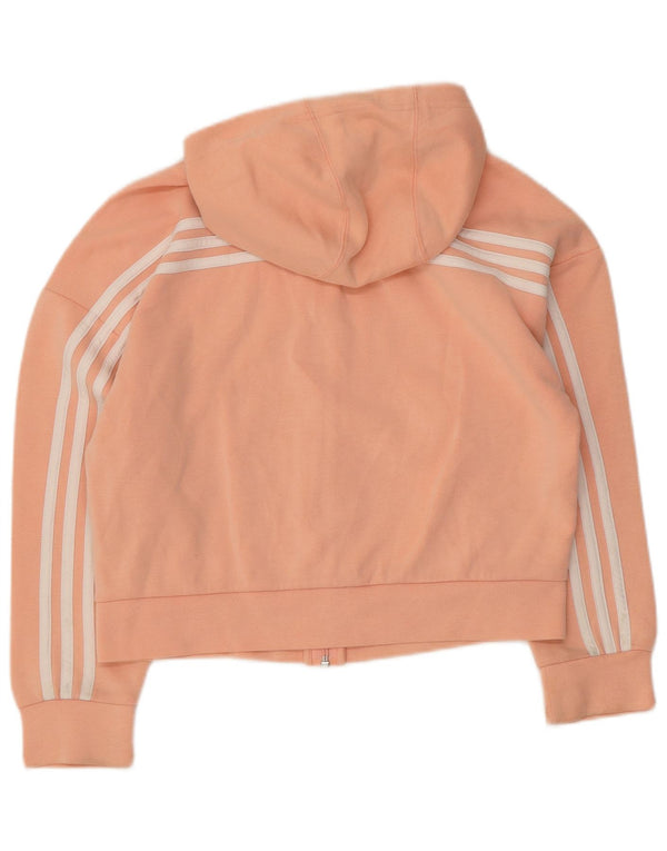 Adidas Mädchen-Kapuzenpullover mit Reißverschluss, 11–12 Jahre, rosa Baumwolle