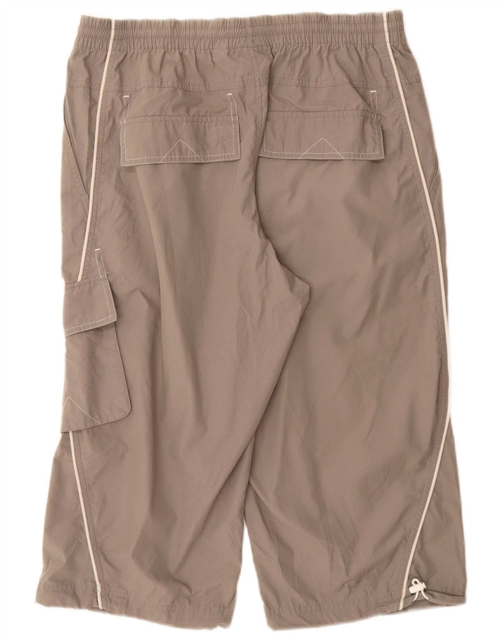 Adidas Herren Capri Cargo-Trainingshose aus mittelgrauem Polyester