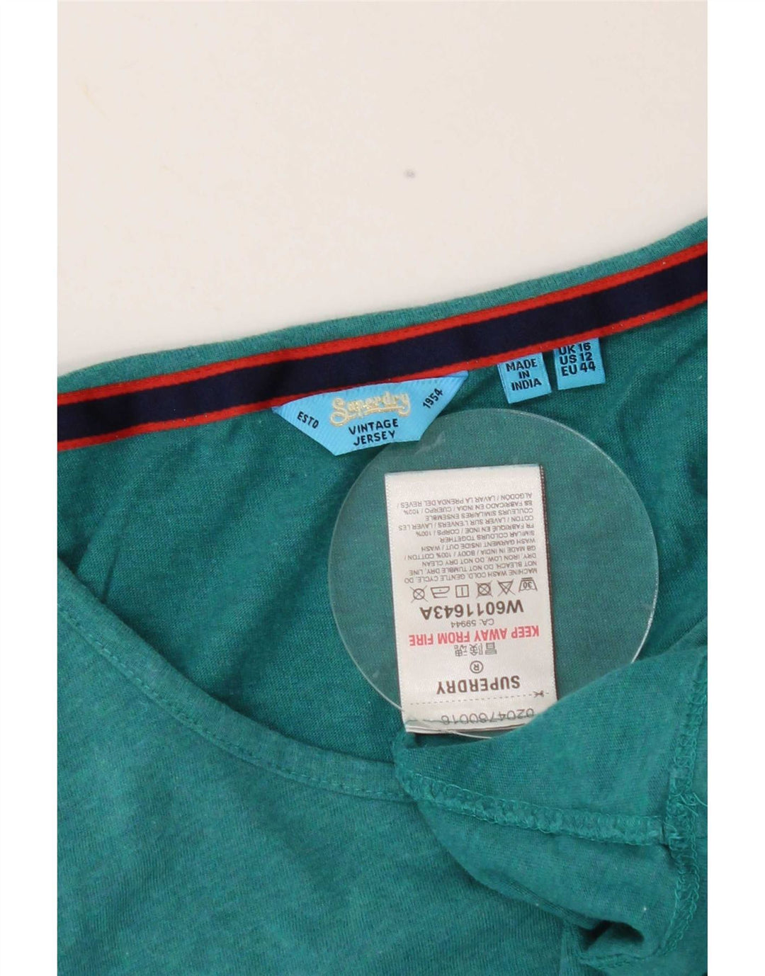 Superdry Damen-Trägershirt, UK-Größe 44, Größe L, Grün, Baumwolle