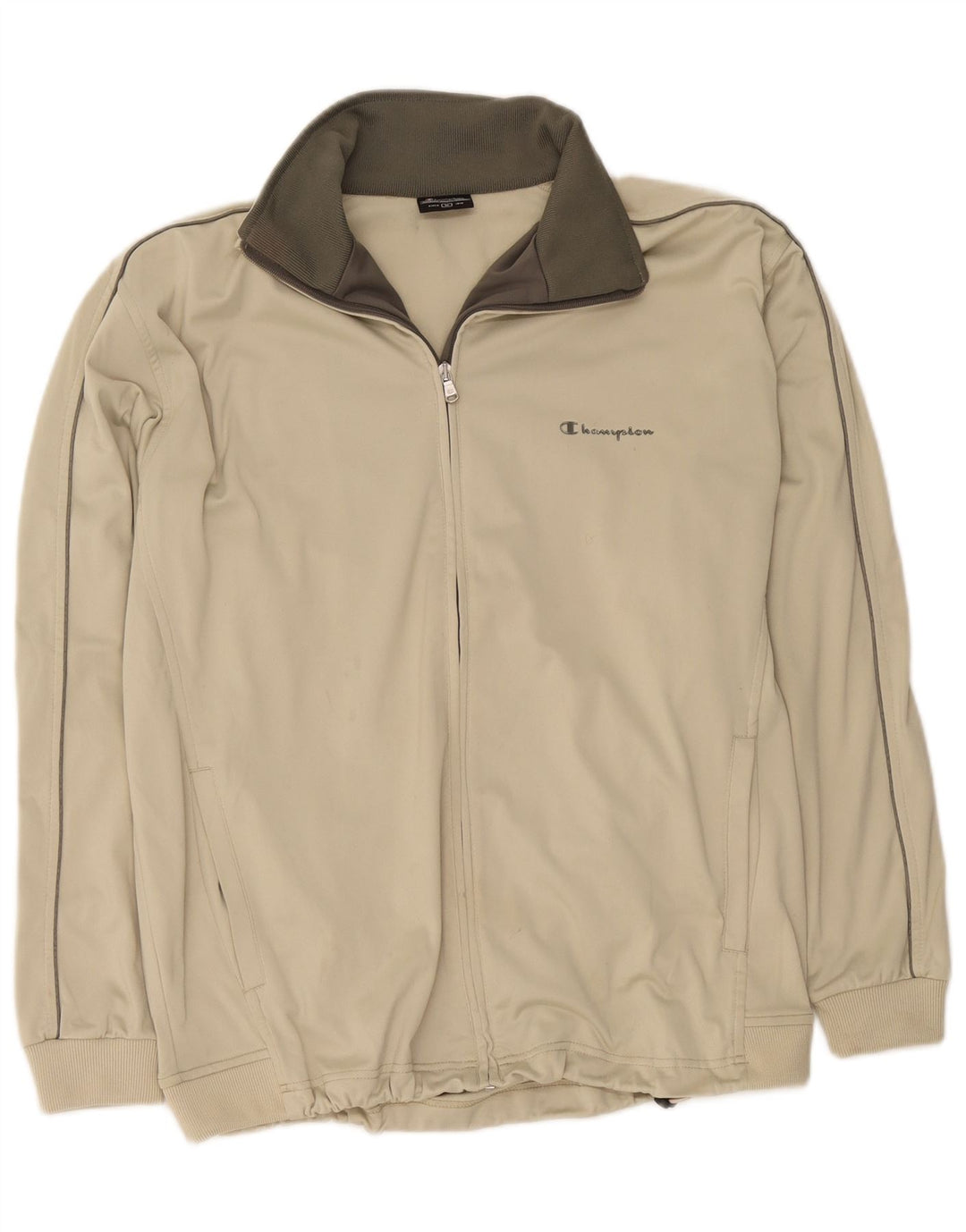 Champion Herren-Trainingsanzugoberjacke aus mittelgrünem Polyester