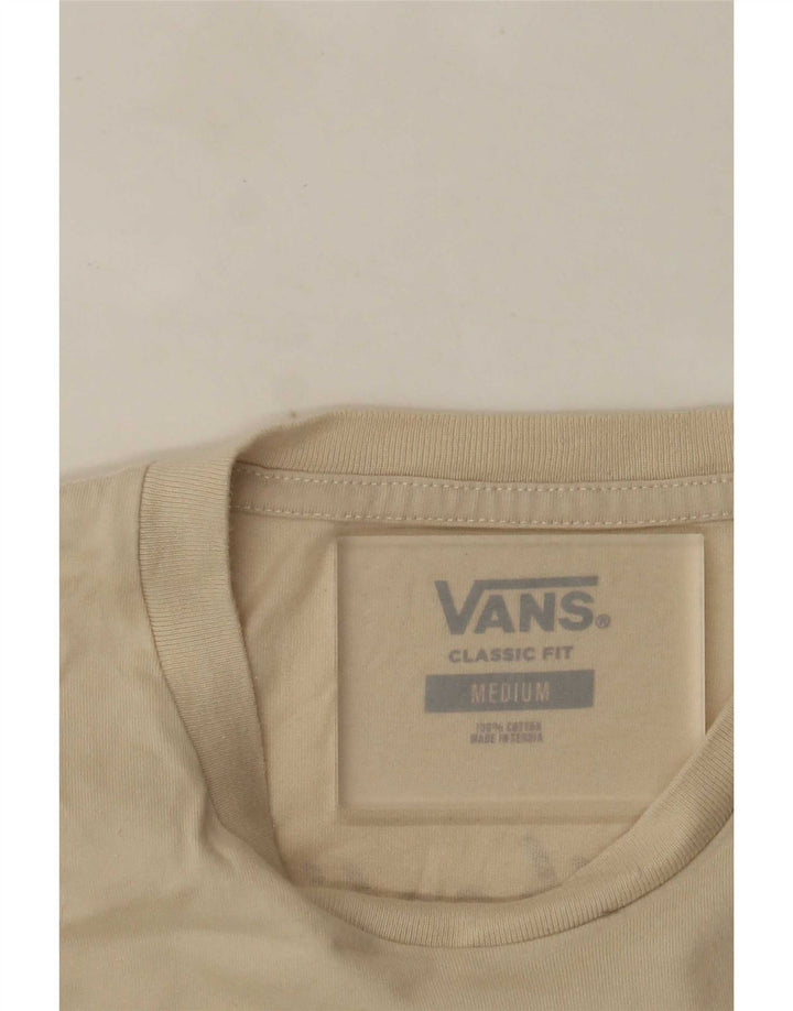 Vans Herren-T-Shirt mit klassischer Passform, mittelbeigefarbener Baumwolle