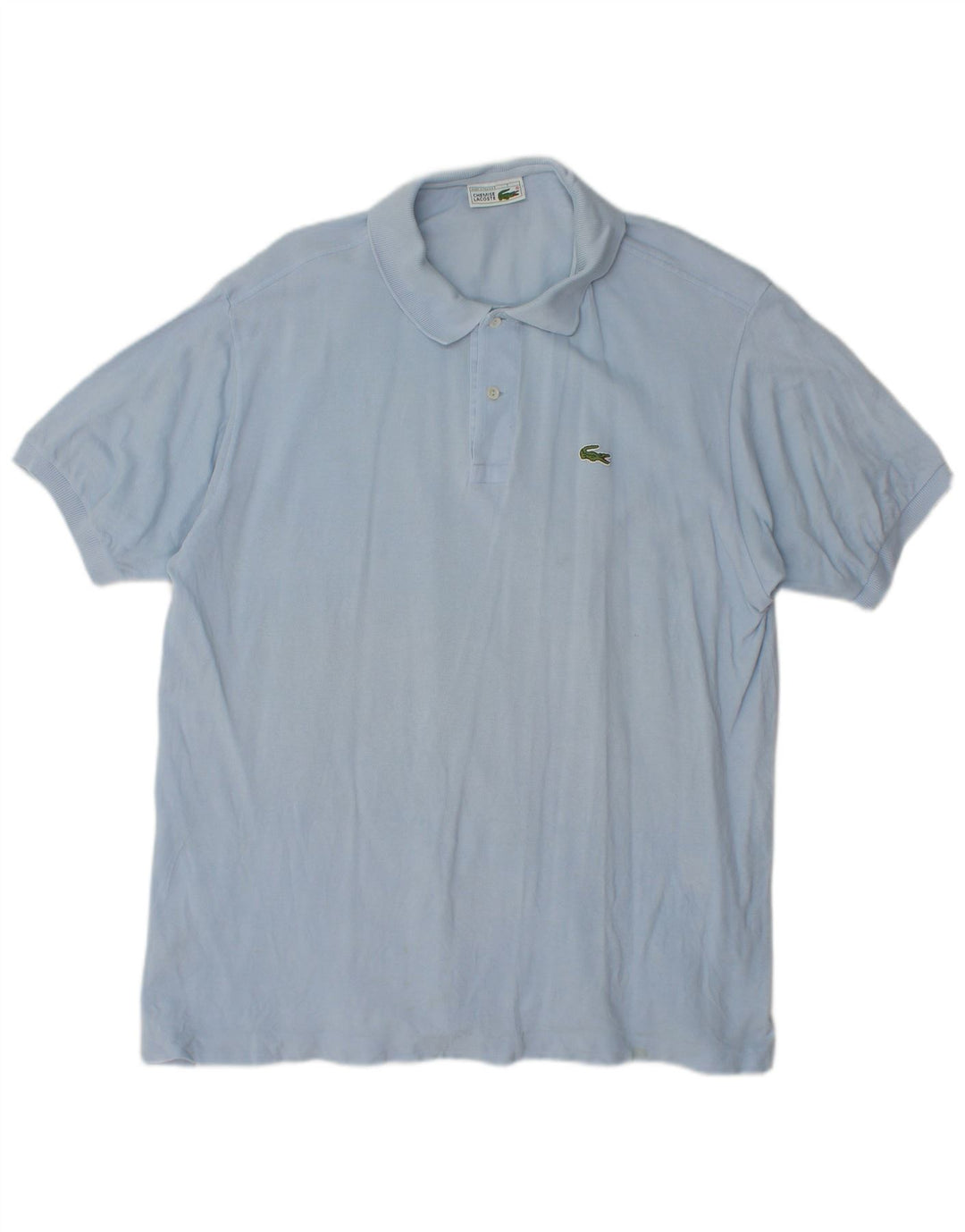 LACOSTE Mens Polo Shirt Size 7 2XL Blue Cotton