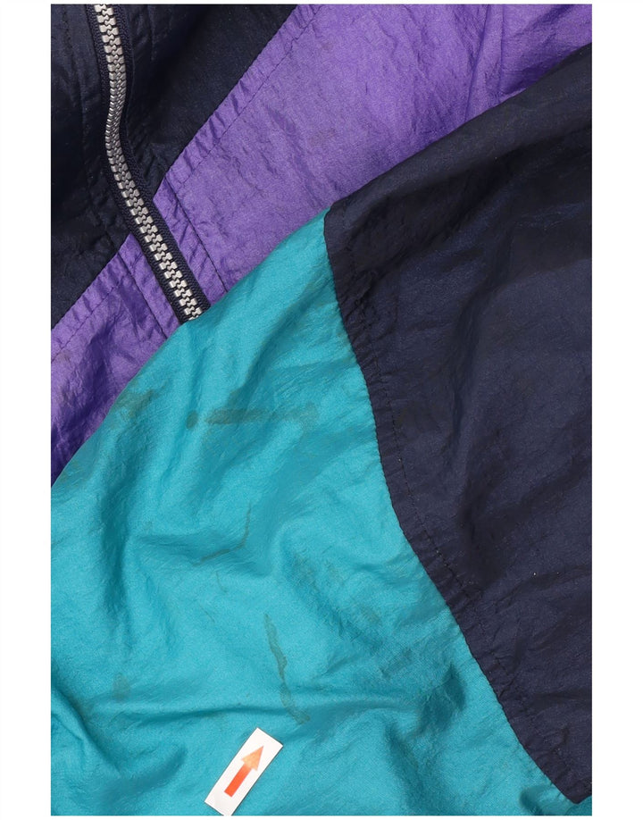 Sergio Tacchini Herren-Trainingsanzug-Oberteil, Jacke, IT 52, Größe L, Marineblau, Farbblock