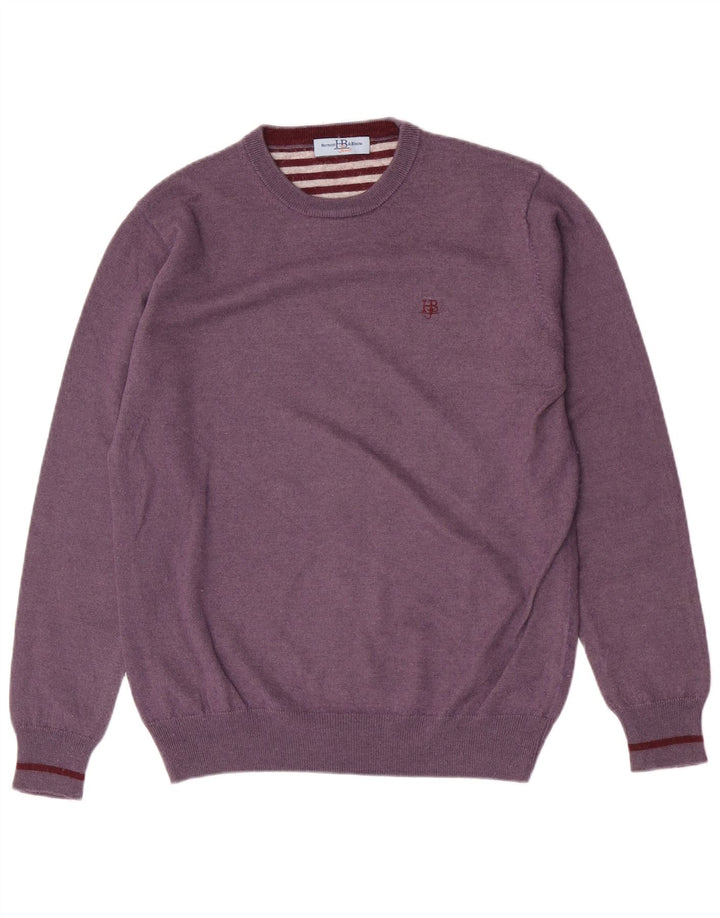 Harmont & Blaine Herren-Pullover mit Rundhalsausschnitt, mittelviolette Wolle