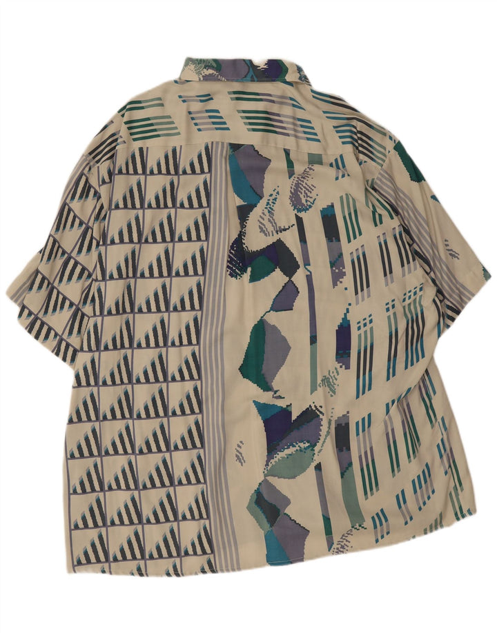 Leonardo Herren-Kurzarmhemd, Größe 45/46, 2XL, weiß, geometrisch