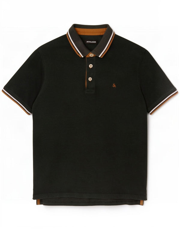 Jack & Jones Herren-Poloshirt, Größe S, grüne Baumwolle