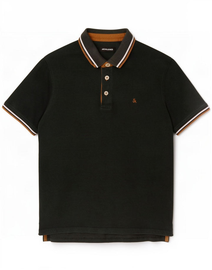 Jack & Jones Herren-Poloshirt, Größe S, grüne Baumwolle