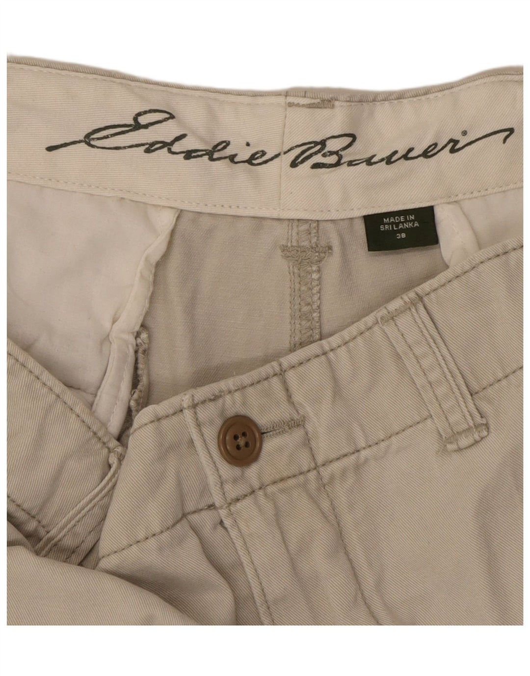 EDDIE BAUER Mens Cargo Shorts W38 XL Beige Cotton Vintage Eddie Bauer and Second-Hand Eddie Bauer from Messina Hembry 