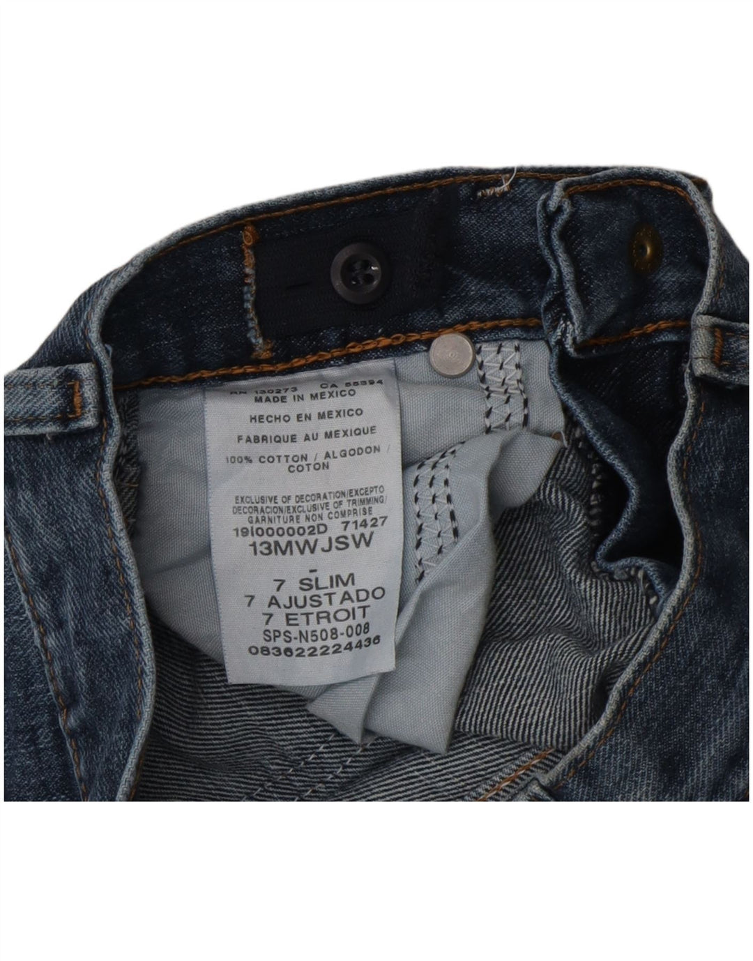 Wrangler Slim-Jeans für Jungen, 6–7 Jahre, W22, L23, blaue Baumwolle