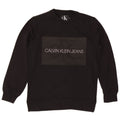 Calvin Klein Jeans Herren-Sweatshirt mit Grafik, Größe S, schwarze Baumwolle