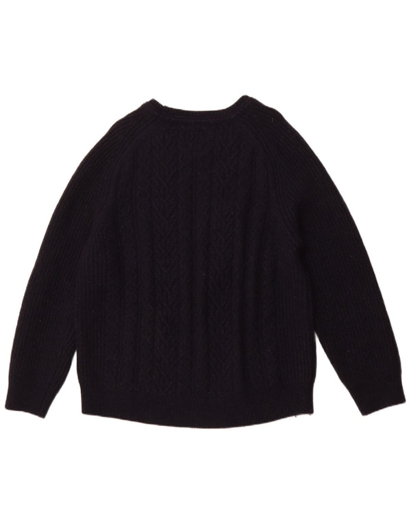 Fat Face Damen-Pullover mit Rundhalsausschnitt, UK 22 3XL, marineblaue Wolle