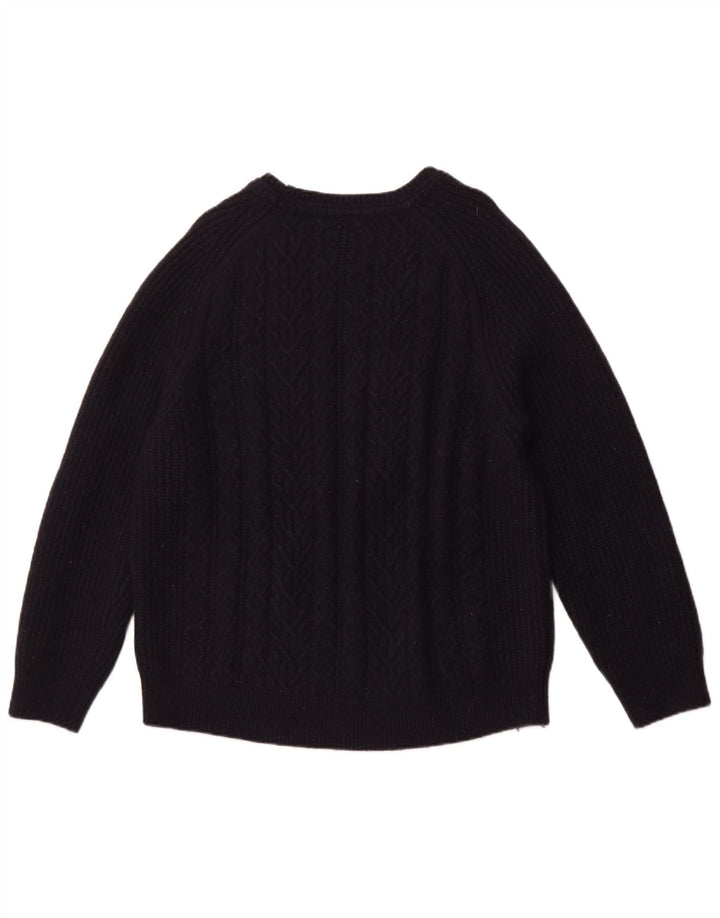 Fat Face Damen-Pullover mit Rundhalsausschnitt, UK 22 3XL, marineblaue Wolle