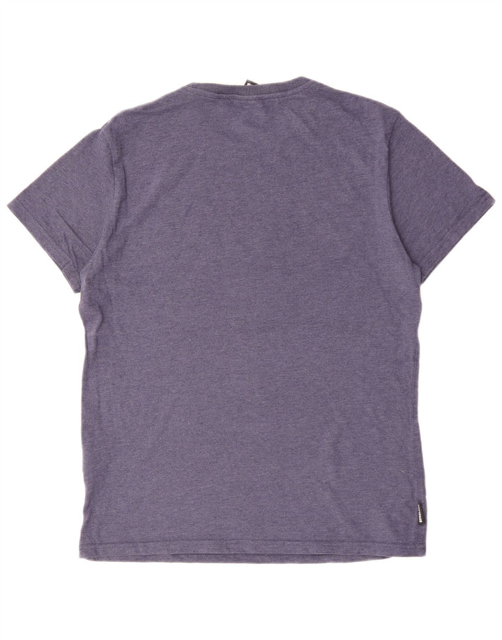 SUPERDRY Herren Grafik-T-Shirt-Oberteil XL aus blauer Baumwolle