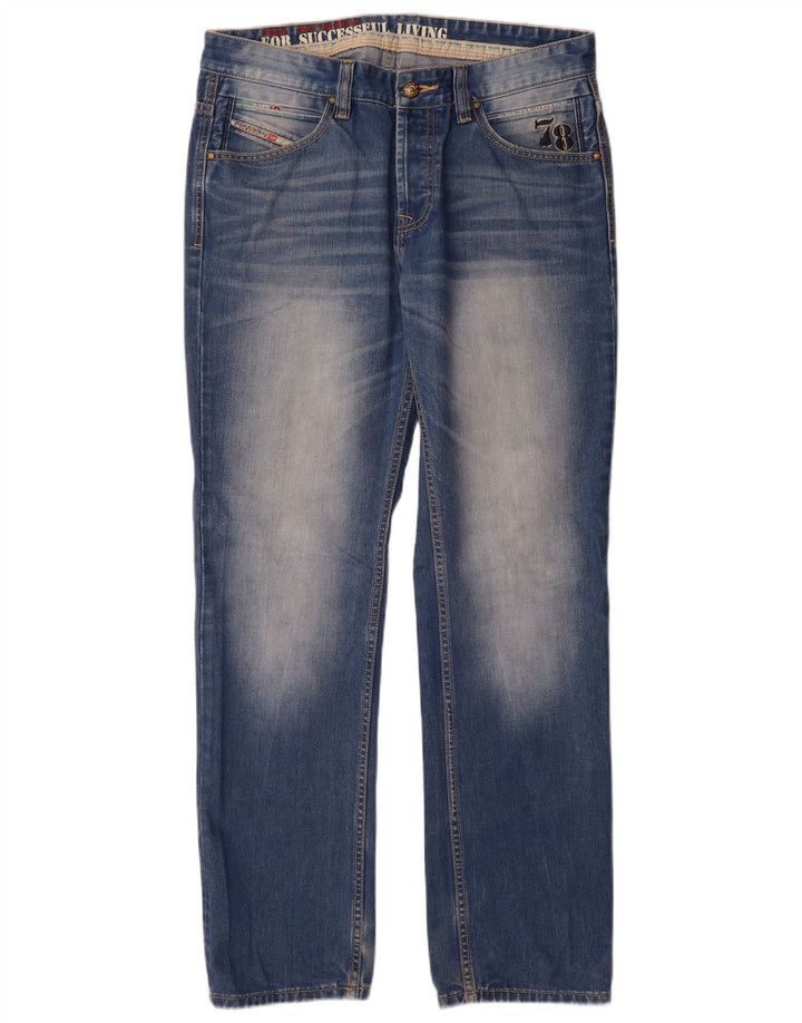 Diesel Herren Straight Jeans W34 L32 Blau