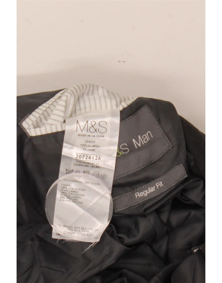 Marks & Spencer Herren-Blazer mit 2 Knöpfen, reguläre Passform, Größe 40, Grau