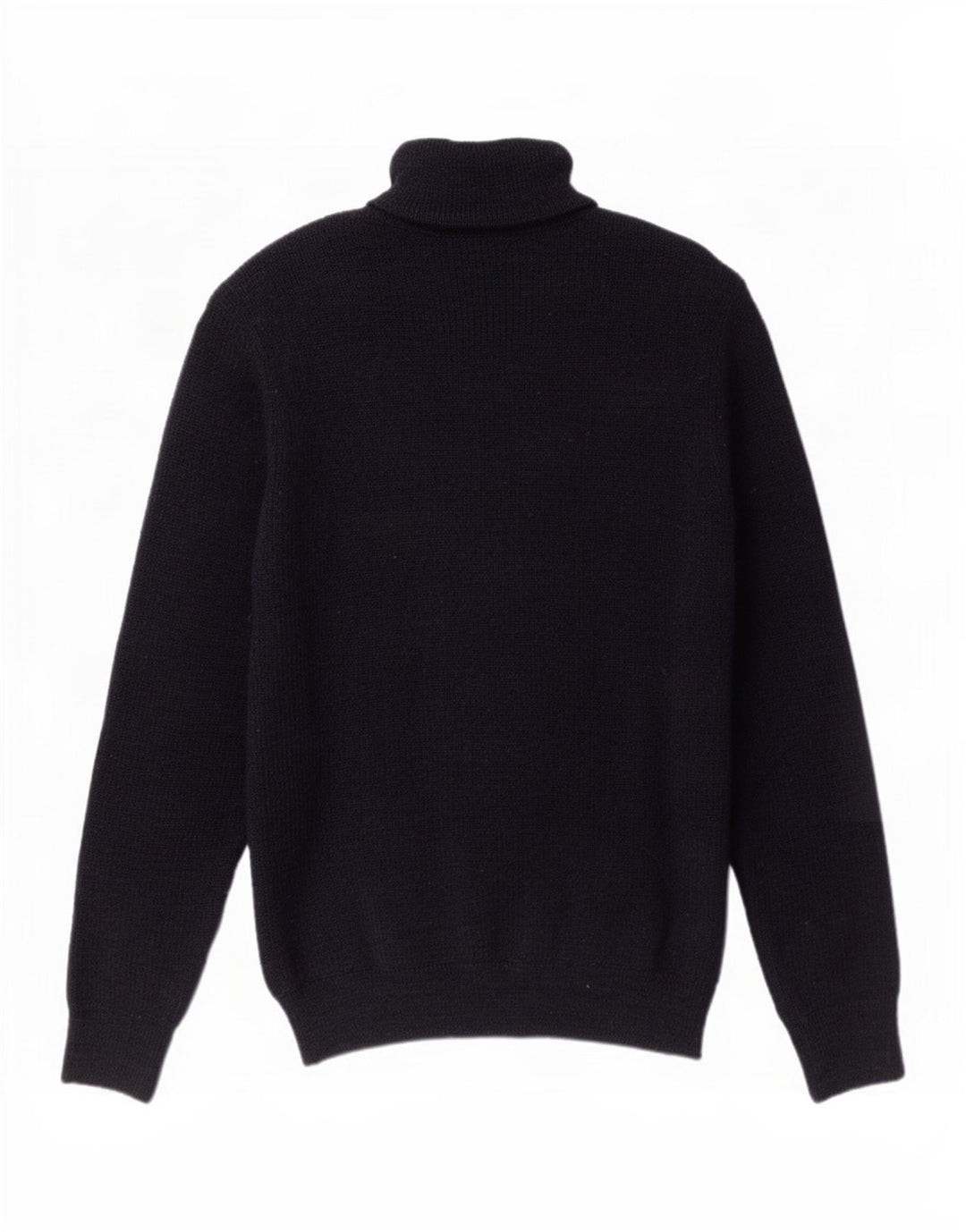 Vintage Herren-Pullover mit Reißverschluss, mittlere marineblaue Wolle