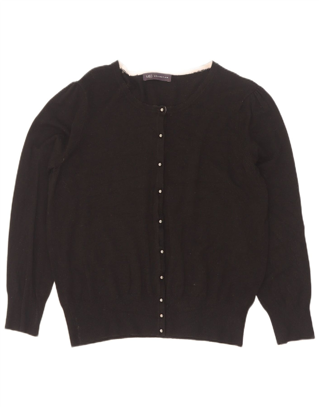Marks & Spencer Damen-Cardigan-Pullover UK 16 Große schwarze Viskose