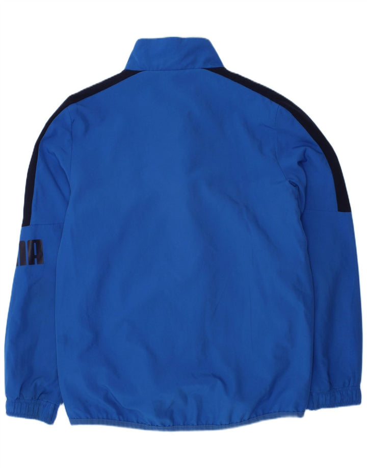 PUMA Jungen Grafik-Trainingsanzug-Top-Jacke, 7–8 Jahre, blauer Farbblock