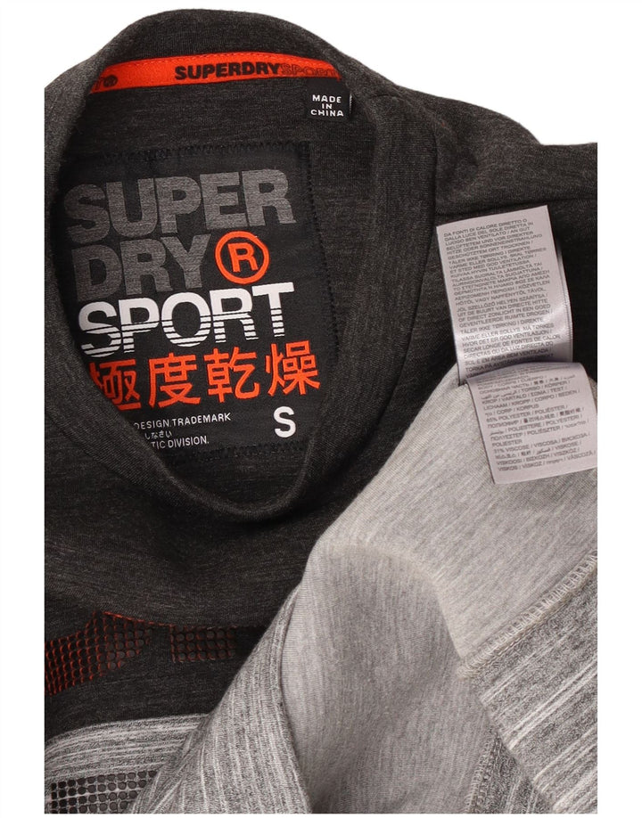 Superdry Herren-Sweatshirt mit Grafik, klein, grau gestreift, Polyester