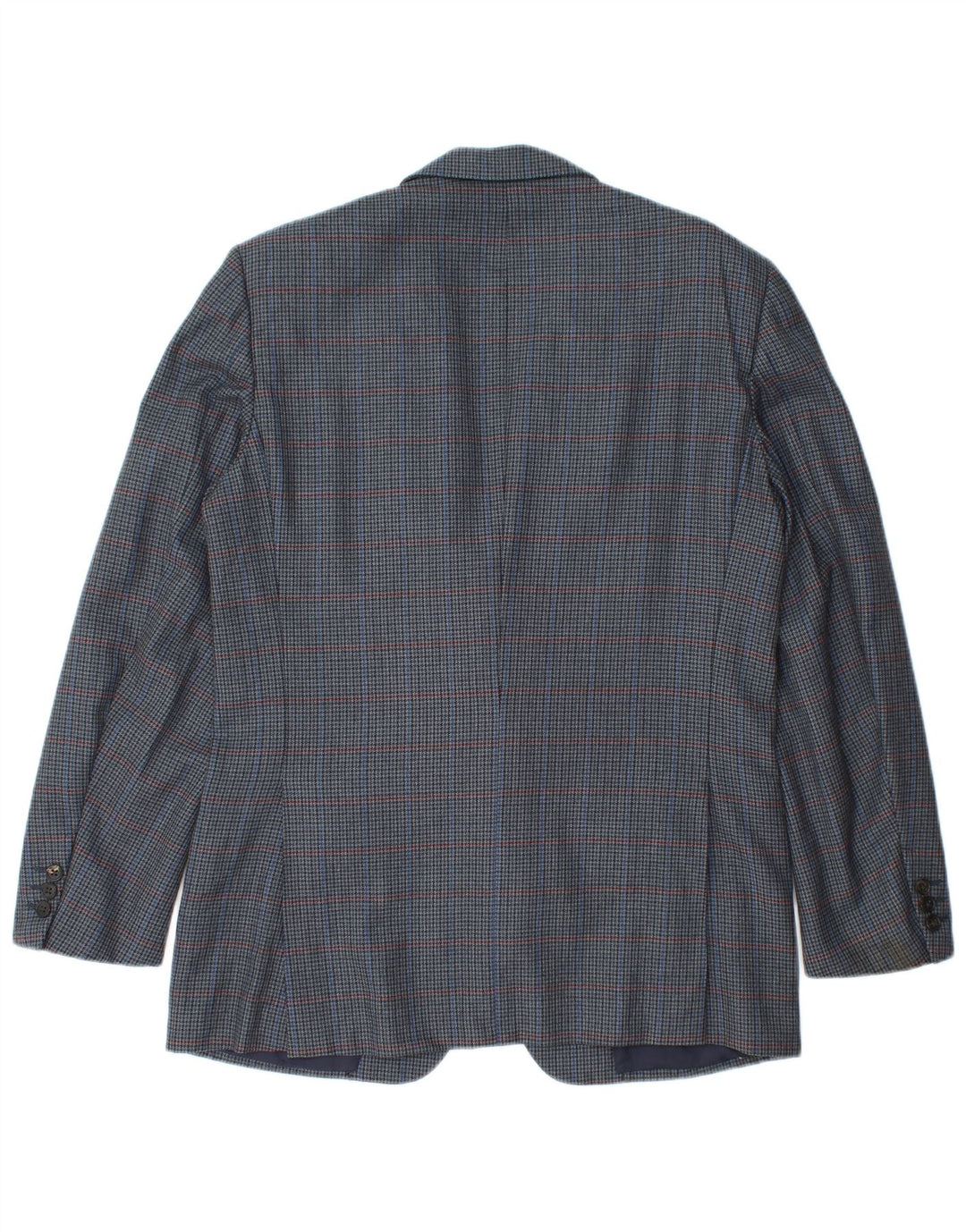 Burberrys Herren-Blazerjacke IT 48 Mittelmarineblaue Hahnentrittwolle