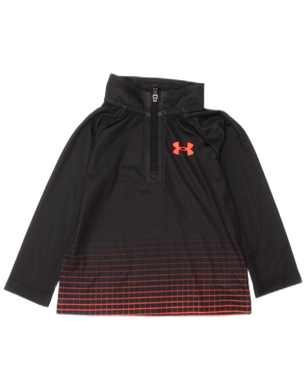 UNDER ARMOUR Baby-Jungen-Pullover-Trainingsanzug-Oberteil, 6–9 Monate, schwarz, geometrisch