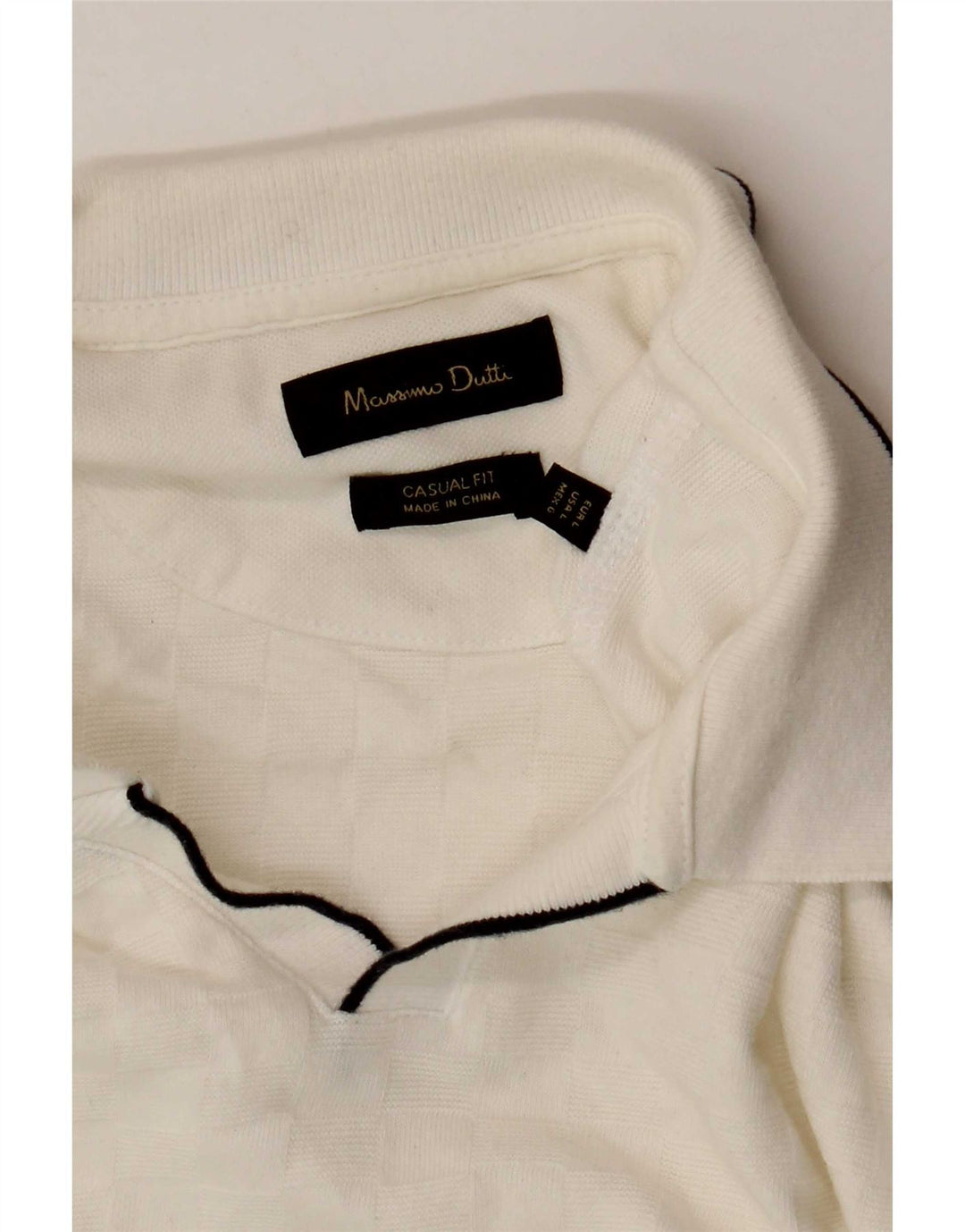 Massimo Dutti Herren Poloshirt Large Weiß