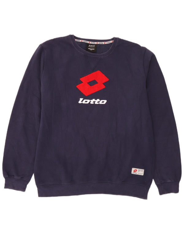 Lotto Herren-Sweatshirt mit Grafik, 2XL, marineblau, Baumwolle