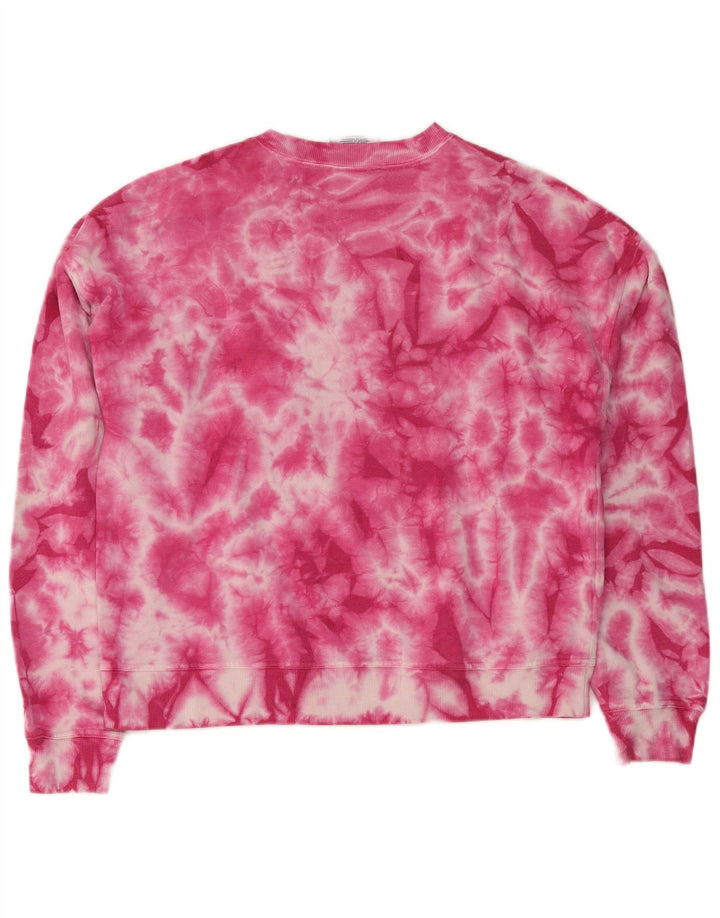 Champion Damen-Sweatshirt in Übergröße, Gr. 14, Mittelrosa, Batikfärbung