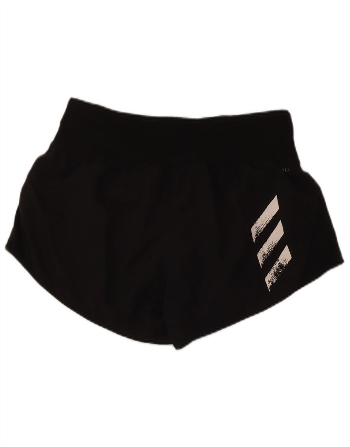 Adidas Damen Sportshorts UK 10 Small Schwarz Polyester