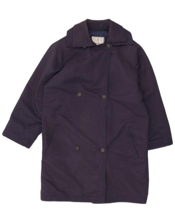 Versus By Gianni Versace Damen Zweireihiger Mantel IT 42 Medium Navy Blue