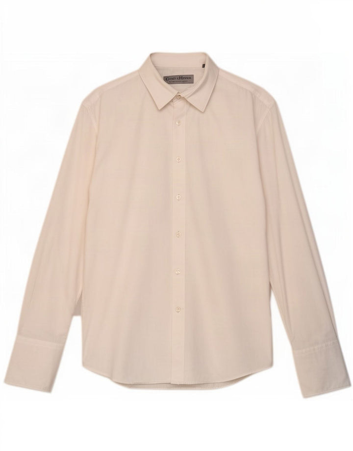 Gieves & Hawkes formelles Herrenhemd, Größe 16 1/2 Large, weiße Baumwolle