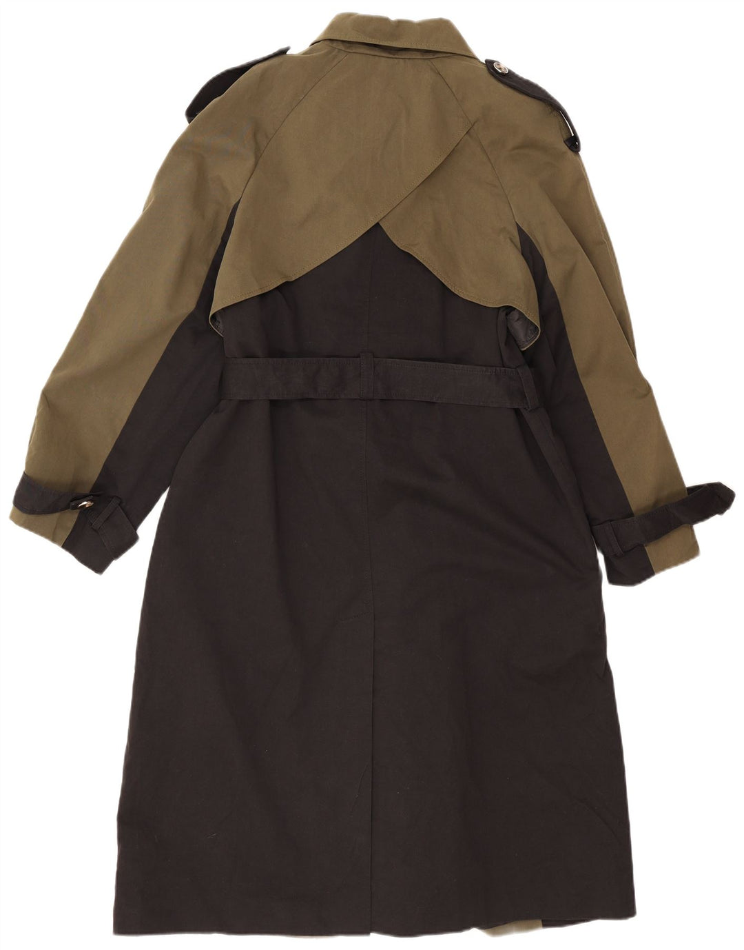 Oasis Damen-Trenchcoat in Übergröße, UK 10, Größe S, Khaki, Farbblock-Polyester
