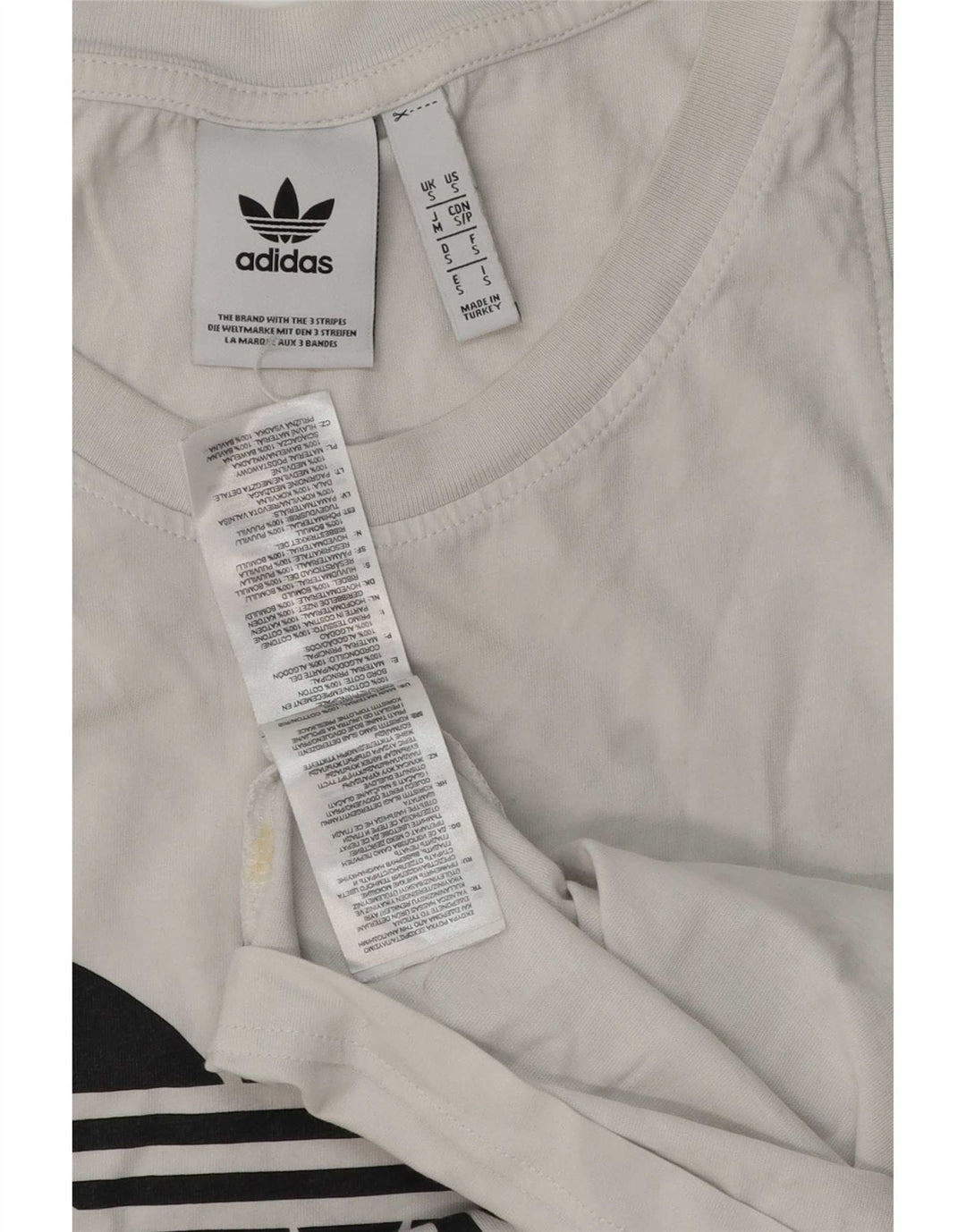 Adidas Damen Graphic Vest Top UK 10 Small Weiße Baumwolle