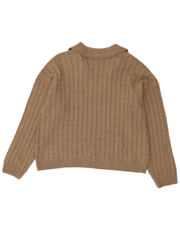 Crew Clothing Damen Rollkragenpullover Pullover UK 16 Large Beige Acryl