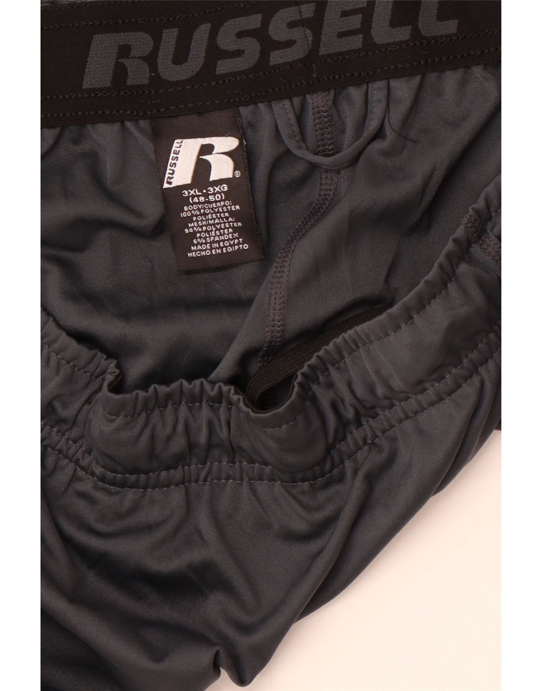 RUSSELL ATHLETIC Herren Dri-Power Sportshorts 3XL Grau Farbblock
