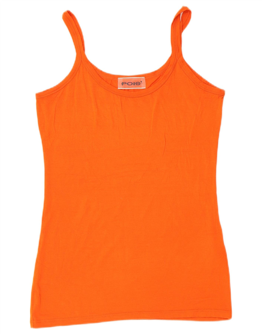 Vintage Damen Cami Top UK 14 Große Orange Viskose