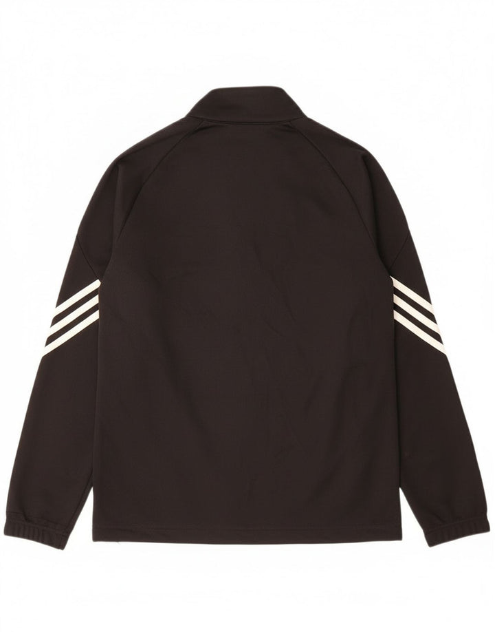 Adidas Jungen Climalite Trainingsanzug Top Jacke 13-14 Jahre Schwarz Polyester