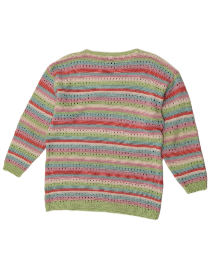 Redok Damen-Pullover mit U-Boot-Ausschnitt, Gr. 40, groß, mehrfarbig gestreift