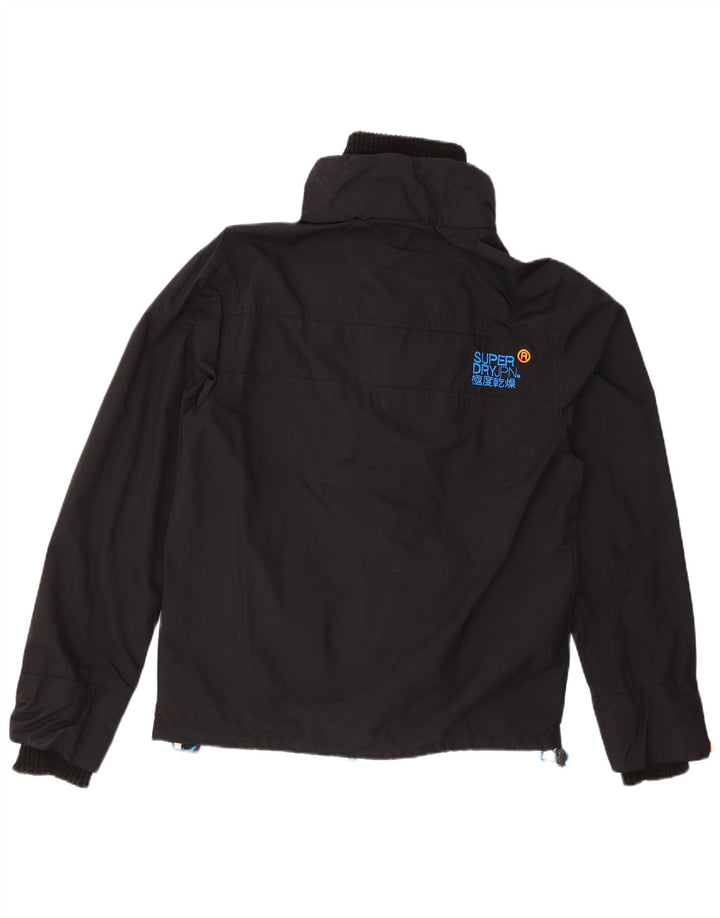 SUPERDRY Herren Windcheater Windjacke UK 40 Large Schwarz Nylon