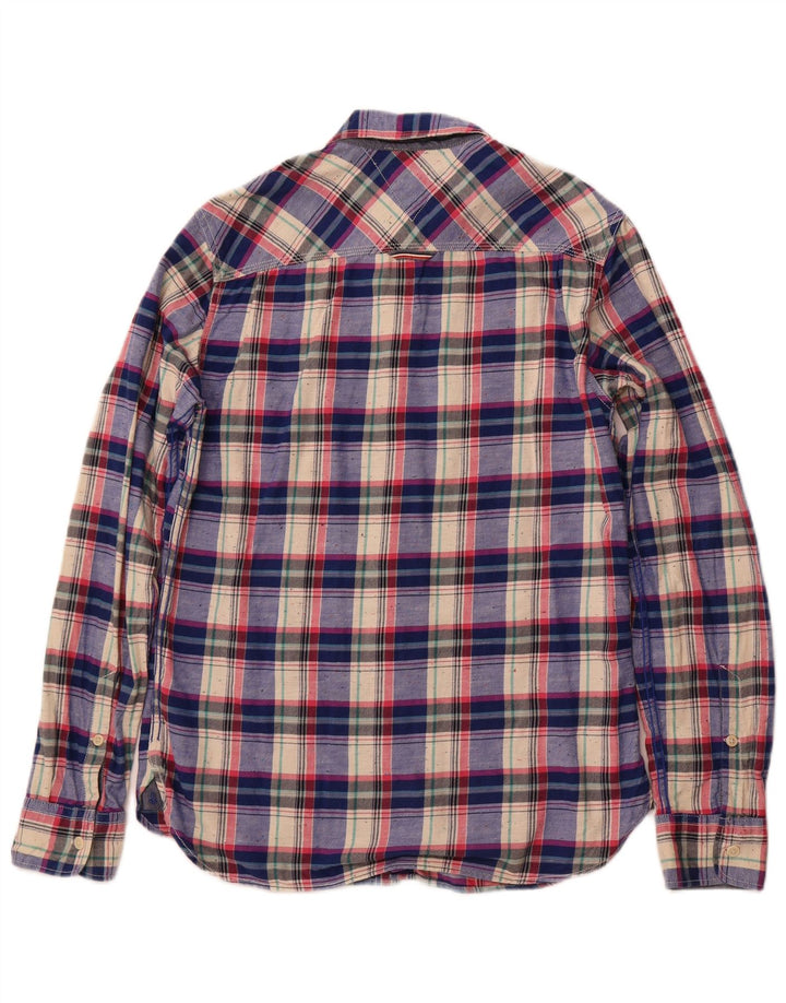 TOMMY HILFIGER Herren Flanellhemd mittelblau karierte Baumwolle