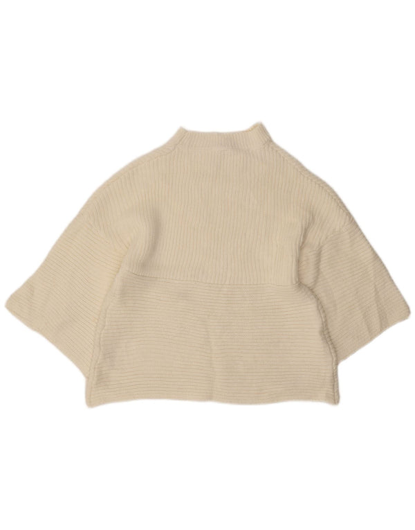 Cooper Damen Rollkragenpullover mit 3/4-Ärmeln, Größe S, Weiß