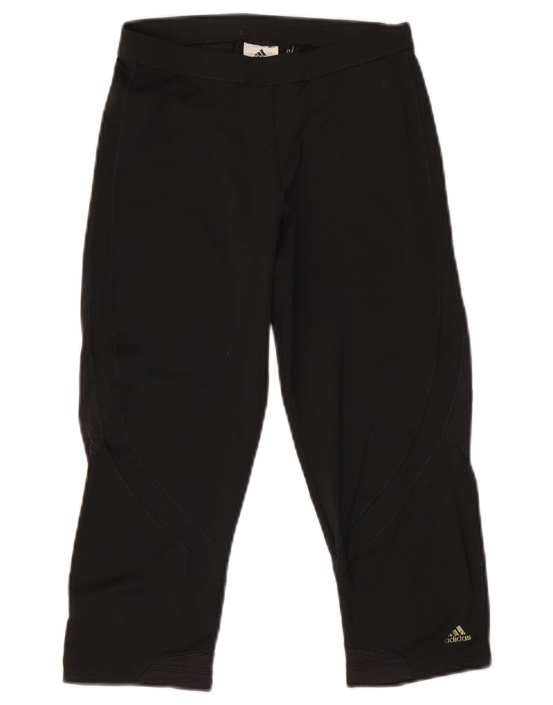 Adidas Damen Climacool Capri Leggings UK 10 Small Schwarz Polyester