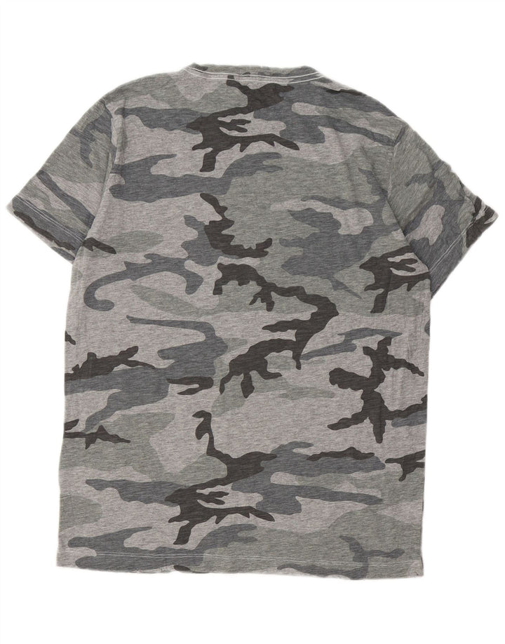 Replay Herren T-Shirt Top Large Grau Camouflage