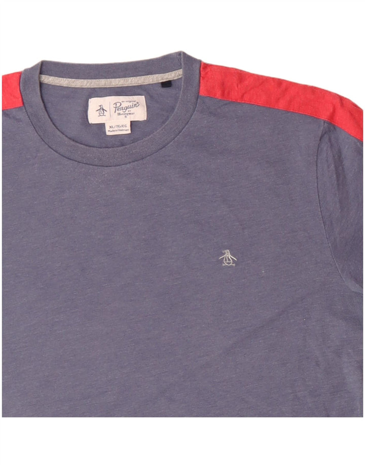 PINGUIN Herren T-Shirt Top XL Blau Colourblock